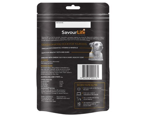 SAVOURLIFE AUSTRALIAN LAMB STRIPS 165G