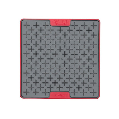 LICKIMAT BUDDY TUFF SLOW FOOD ANTI ANXIETY LICKING MAT FOR DOGS - RED