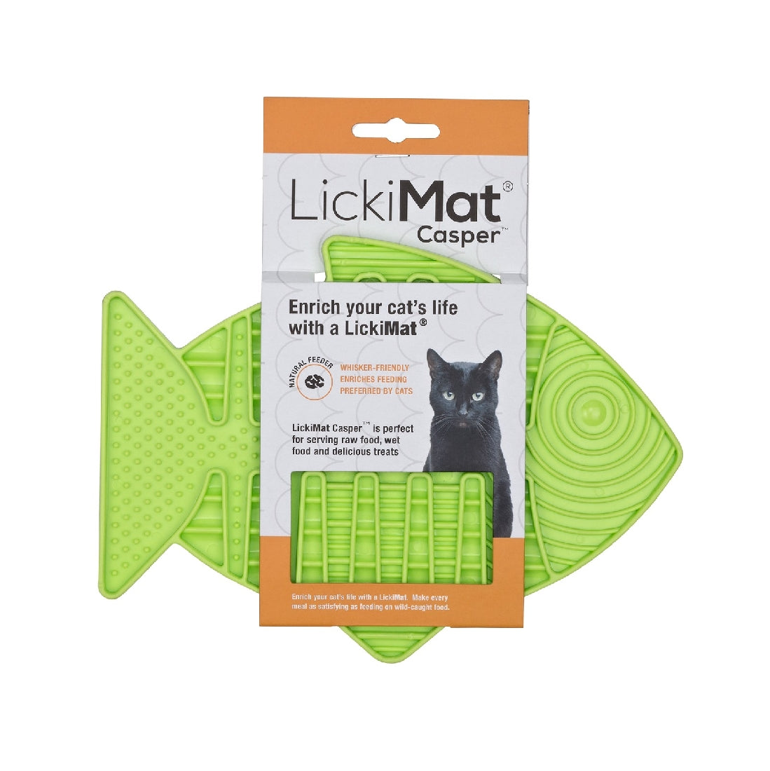 LICKIMAT CASPER SLOW FOOD BOWL FOR CATS - GREEN