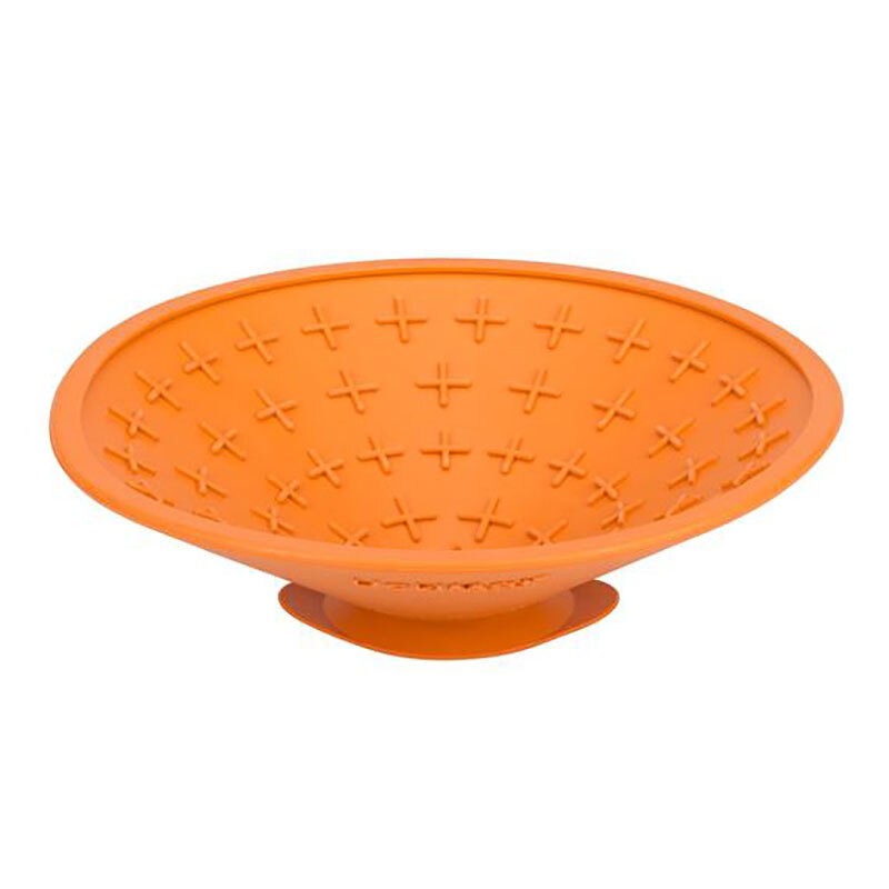 LICKIMAT SPLASH SLOW FEEDER DOG BOWL - ORANGE