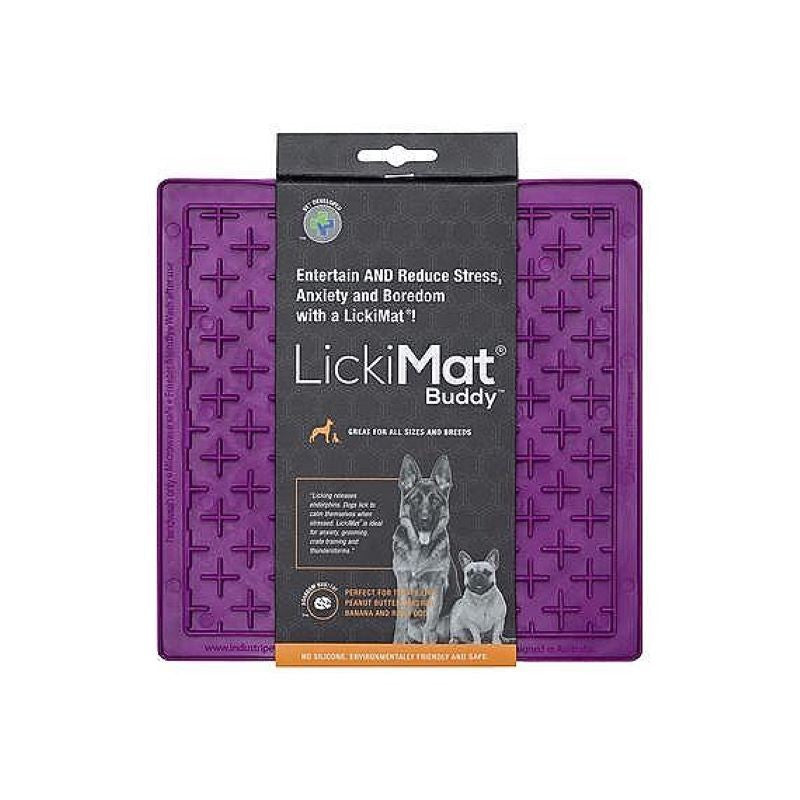 LICKIMAT BUDDY ORIGINAL SLOW FOOD ANTI-ANXIETY LICKING MAT FOR CATS & DOGS - PURPLE