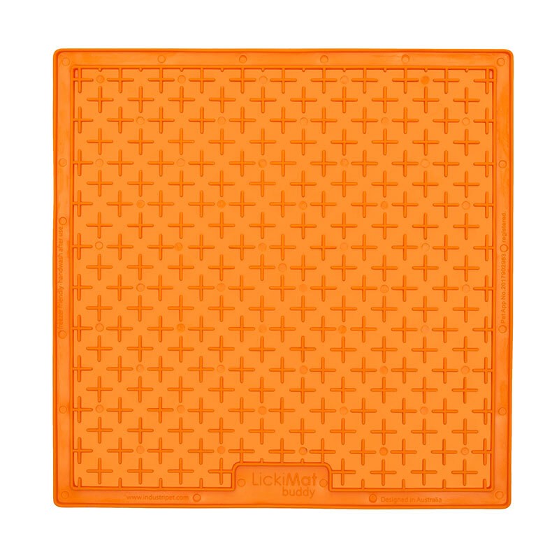 LICKIMAT BUDDY ORIGINAL SLOW FOOD ANTI-ANXIETY LICKING MAT FOR DOGS EXTRA LARGE - ORANGE