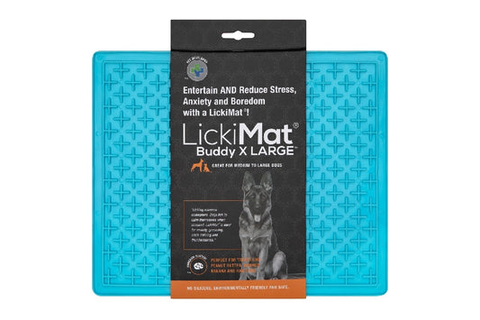 LICKIMAT BUDDY ORIGINAL SLOW FOOD ANTI-ANXIETY LICKING MAT FOR DOGS EXTRA LARGE - TURQUOISE
