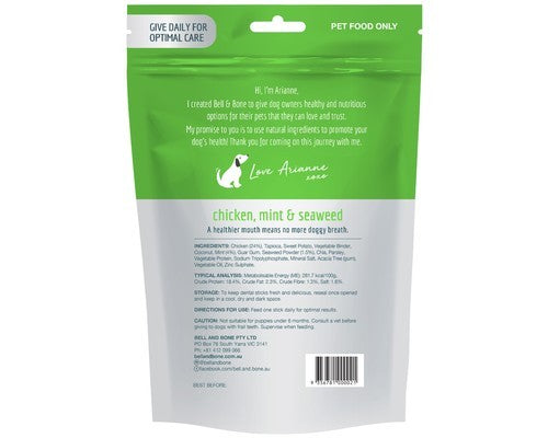 BELL AND BONE CHICKEN WITH MINT AND SEAWEED DENTAL STICK LARGE 231G