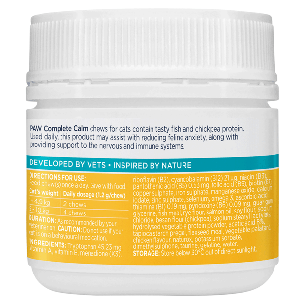 PAW BLACKMORES COMPLETE CALM FOR CAT CHEWS 75G