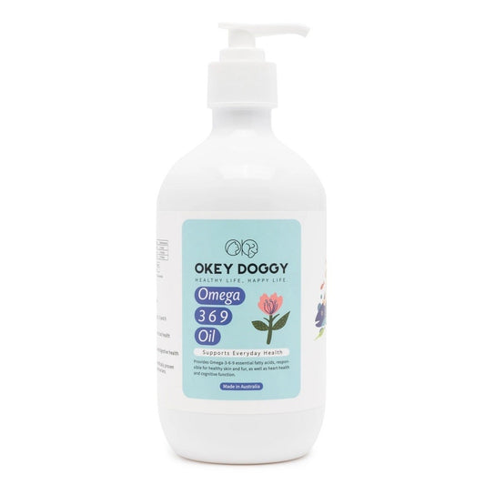 OKEY DOGGY OMEGA OIL 3 6 9 FOR CATS & DOGS 500ML (EXPIRES 10/2024)