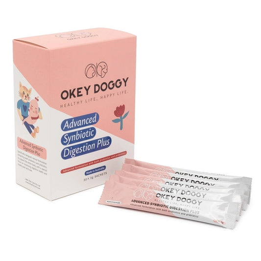 OKEY DOGGY ADVANCED SYNBIOTIC DIGESTION PLUS FOR CATS & DOGS 30X3G SACHETS (EXPIRES 10/2024)