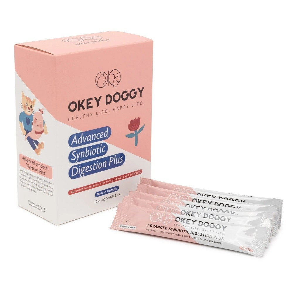 OKEY DOGGY Advanced Synbiotic Digestion Plus for Cats & Dogs 30x3g